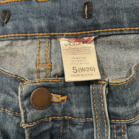 Women’s Vibrant MIU Skinny Moto Jeans Denim Blue Size 5 - Picture 5 of 7